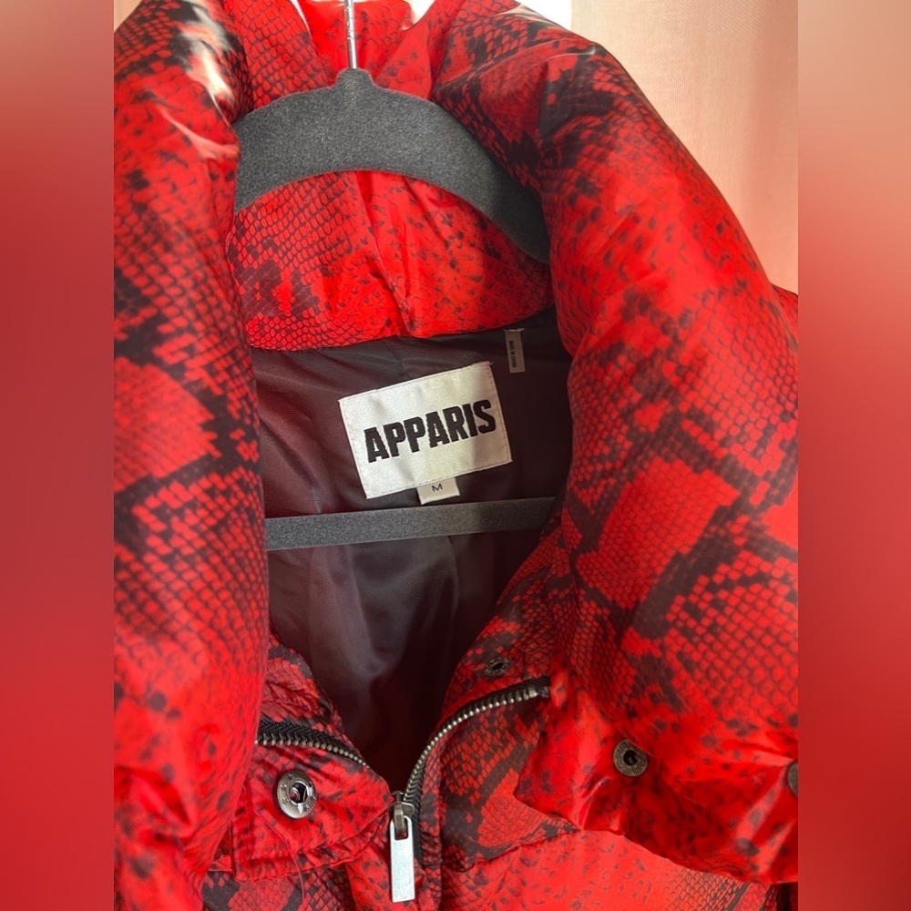 APPARIS RED PUFFER SUPER STYLISH PUFFER WINTER JACKET - worn once for photos M - Picture 3 of 3